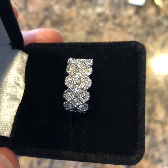 CZ COCKTAIL RING SIZE 6 - Picture 2 of 3